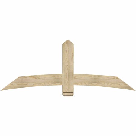 Ekena Millwork Bellingham Rough Sawn Timber Gable Bracket, Douglas Fir, 72"W x 27"H x 2"D x 6"F, 9/12 Pitch GBW072X27X0206BEL00RDF